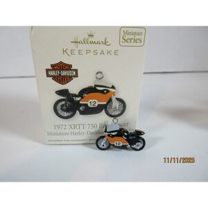 Hallmark Keepsake 1972 XRTT 750 Road Racer Mini Harley Davidson Ornament 2012